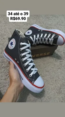 All Star Preto Cano Alto Plataforma, Tênis Feminino Converse Usado  87594439