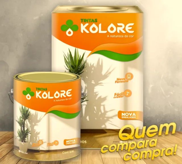 Tinta Acrílica Fosca 18 Litros Kolore - R$119,99 A Vista