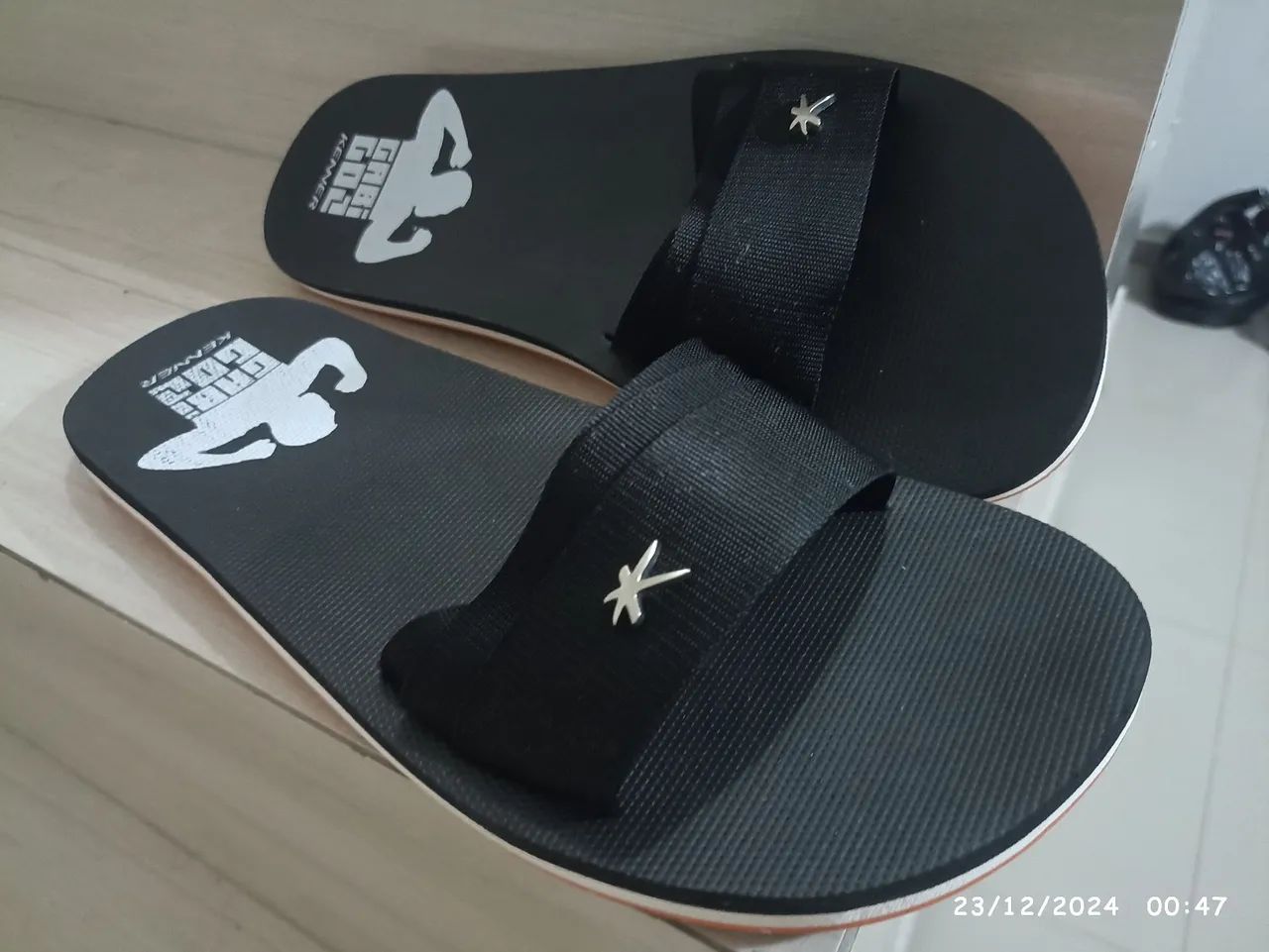 Chinelo Slide Kenner GabiGol - Preta - ORIGINAL