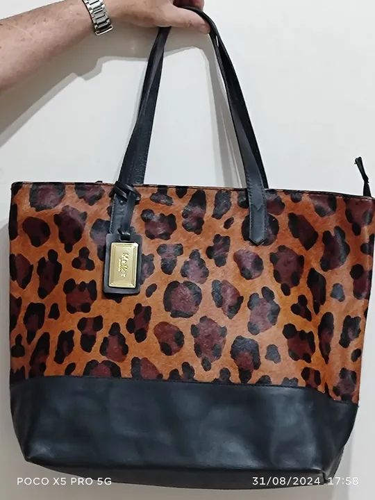 BOLSA DE COURO LEGÍTIMO MR. CAT