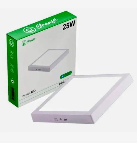 Plafon de Led Sobrepor<br><br>25w Branco Frio -<br><br>Tamanho: 27,5cm X 27,5cm