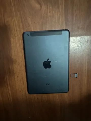 IIpad mini sim chip 32gb wi-fi preto black perfeito com capa flip carteira nova gratis  - Foto 4
