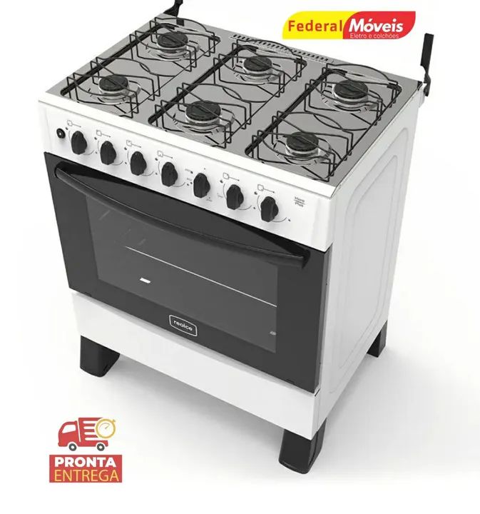 Fogão 6 Bocas Acendimento Automático Novo Pronta Entrega 