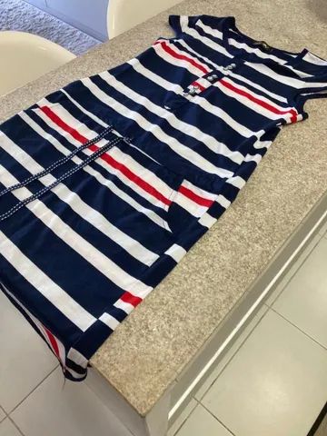 Vestido Longo Listrado Feminino