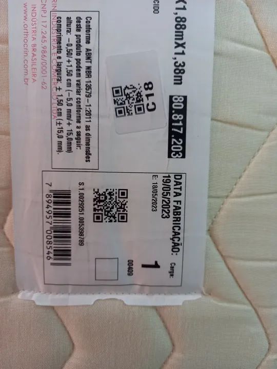 COLCHÃO ORTHOCRIM D45 CASAL 100% ESPUMA- SEMI NOVO - Foto 4
