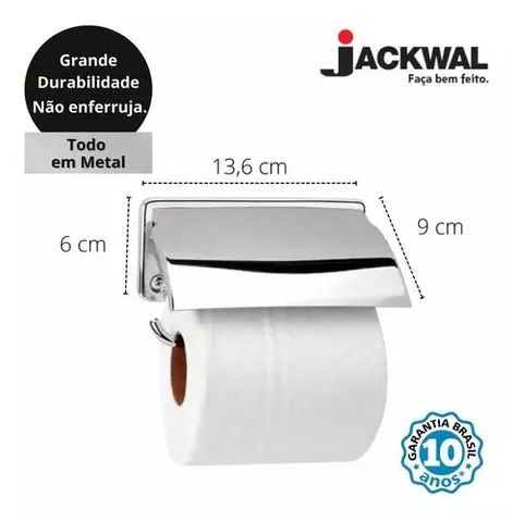 Dispenser porta papel higiênico aço inoxidável sobrepor - Foto 2