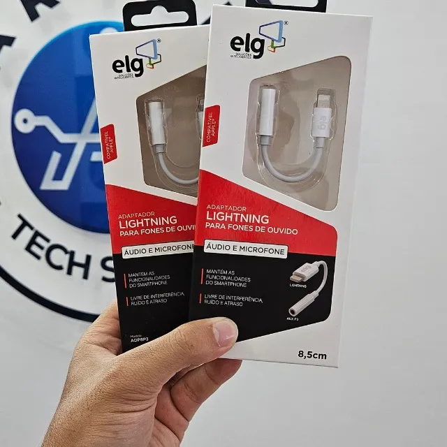 Adaptador Baseus e ELG para P2 ou Lightning C/ Garantia 6 meses