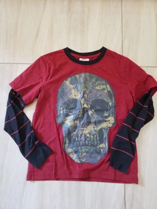 Lote de 6 Camisetas Manga Longa p/Menino 
