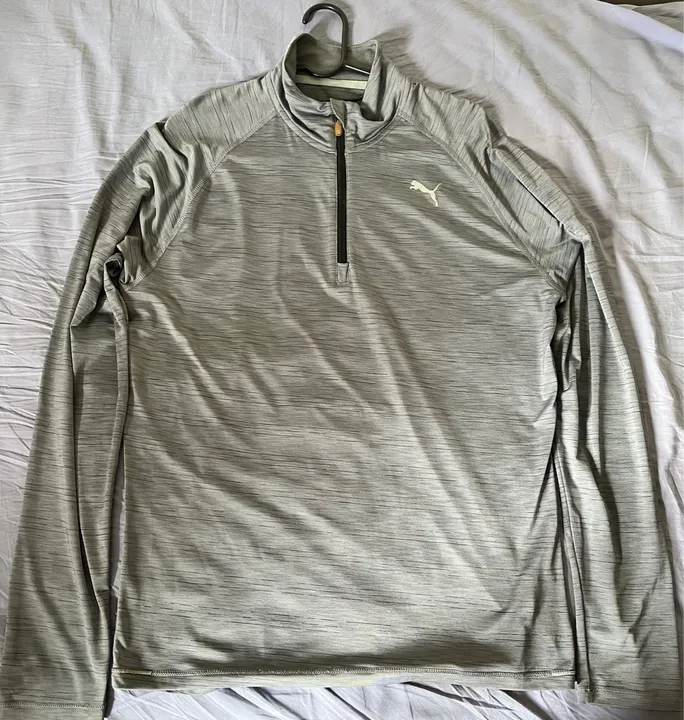 Camiseta manga comprida Puma Cinza - Tamanho M