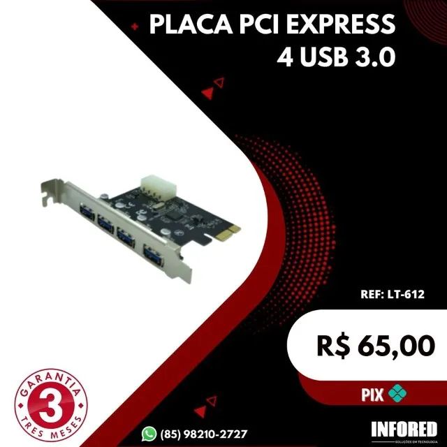 Placa PCI Express 4 USB 3.0 LT-612