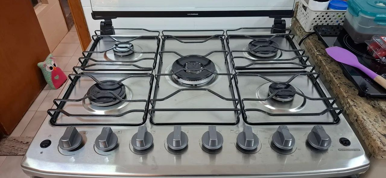 Fogão 5 bocas Electrolux com forno duplo e Air Frayer - Foto 5