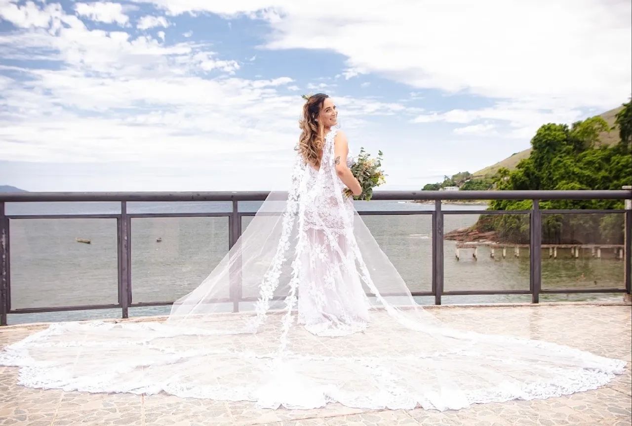 vestido de noiva sereia de renda