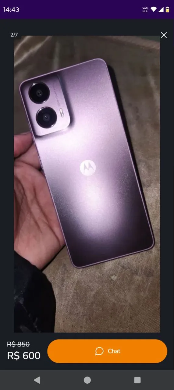 Vendo ou Troco Motorola g24 128gb lilás zero.