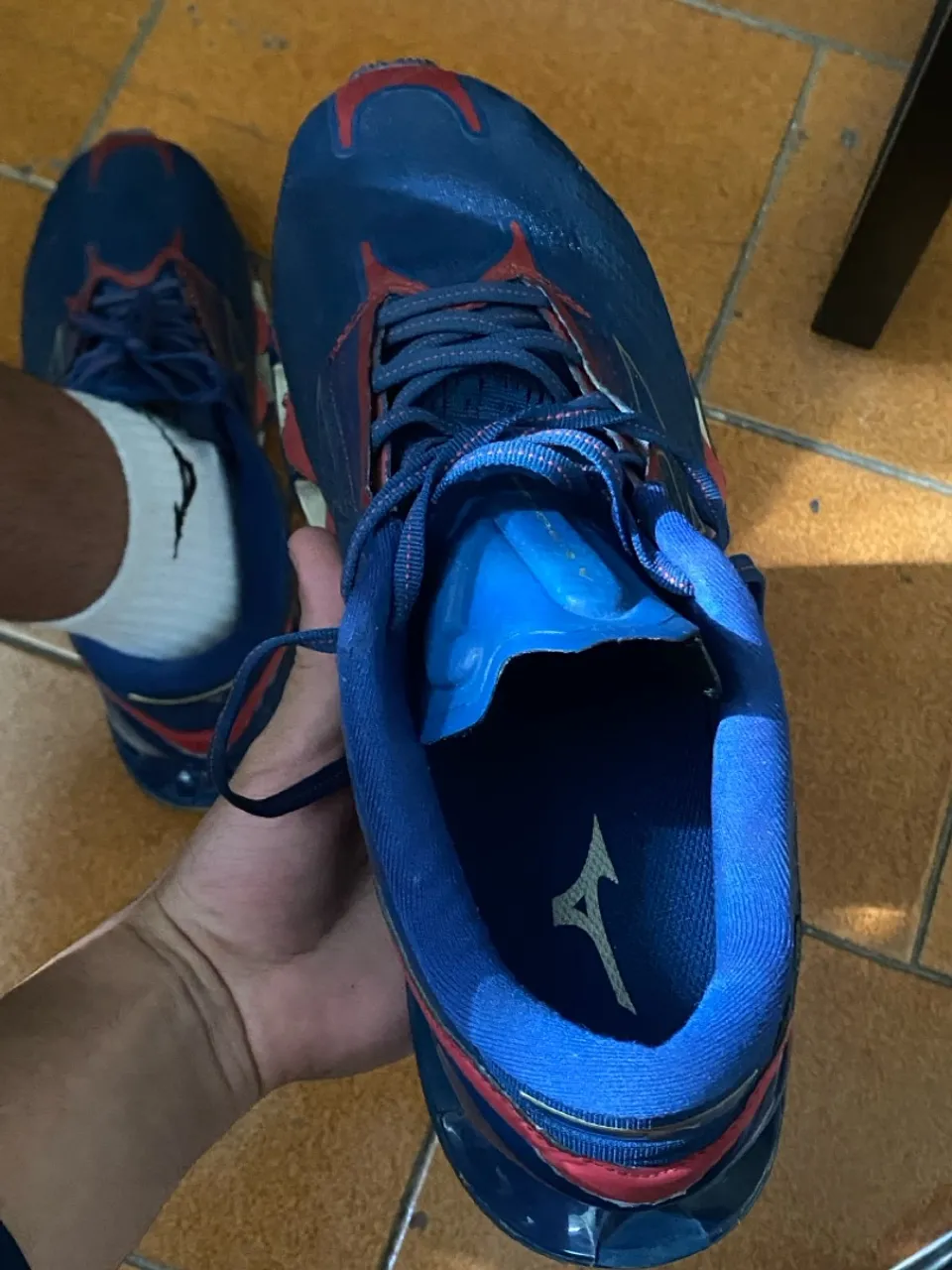 Tênis Mizuno Wave Prophecy 12 Azul e Vermelho
