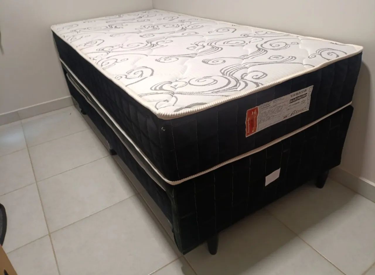 Cama box com auxiliar molas ensacadas nos 2 colchões  - Foto 2