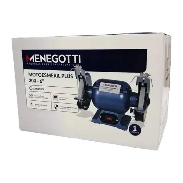 Motoesmeril Menegotti Plus 300-06", Mono, 1/2CV - Foto 3