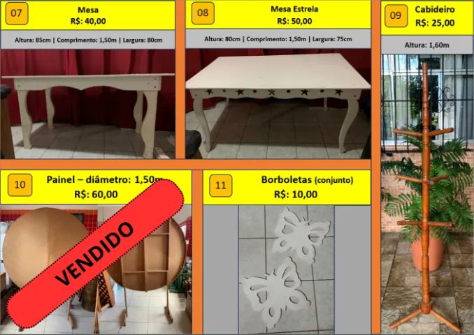 FURNITURE FOR CHILDREN'S PARTIES... BACKDROP, CAKE TABLE...64985859304321122