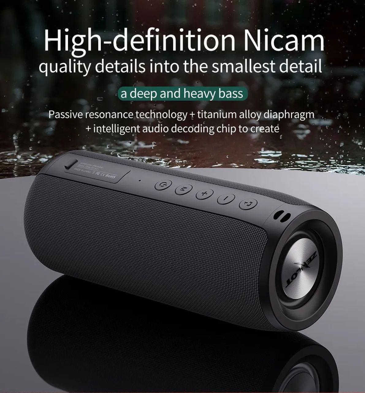 Caixa de Som zealot s51 bluetooth alta qualidade