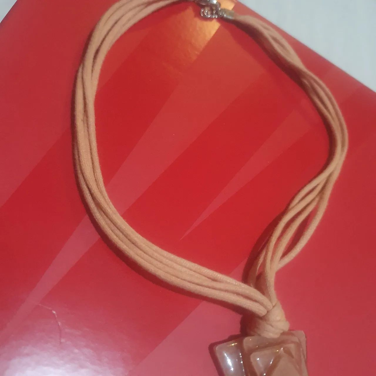 Colar de corda com pingente de pedra - Foto 3