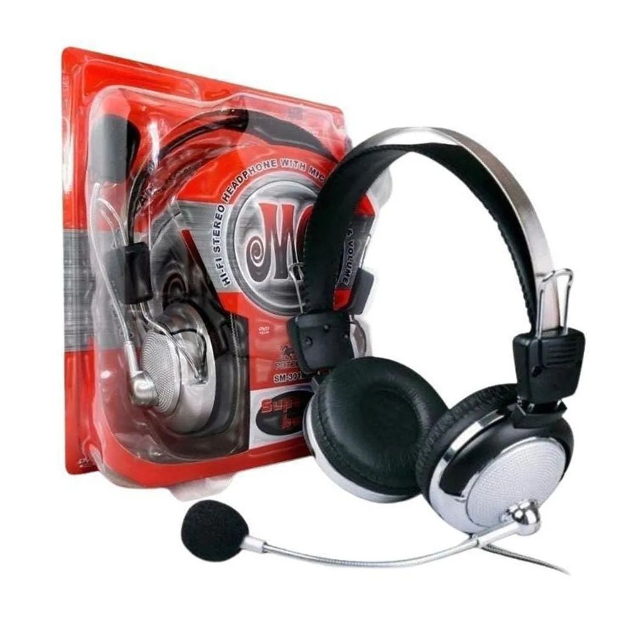 Fone de ouvido gamer uso geral com fio longo