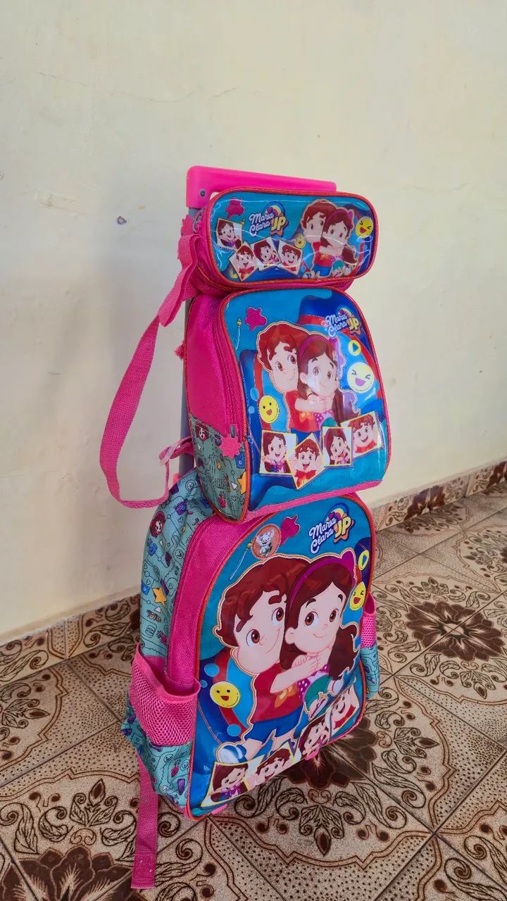 Mochina infantil com rodinhas Maria Clara e JP