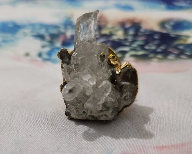 Anel de drusa de cristal