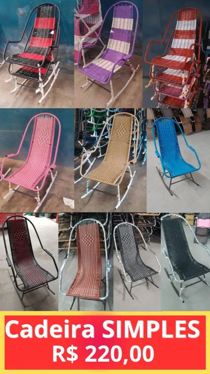 Lindas Cadeiras de Embalo com entrega grátis 