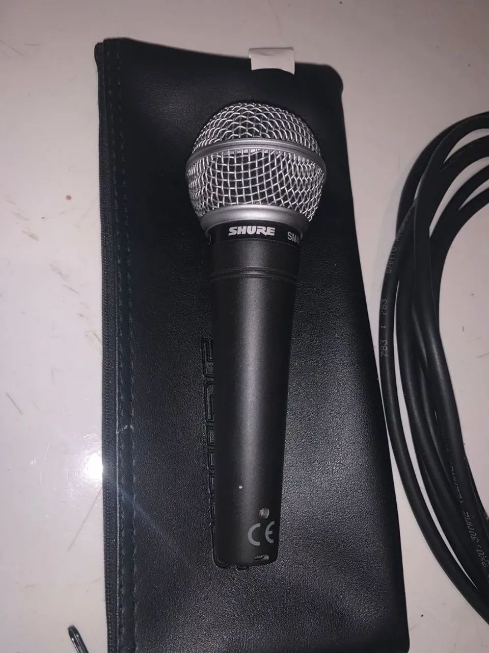 Microfone Shure SM48 + Cabo Santo Ângelo (usado) - Foto 5