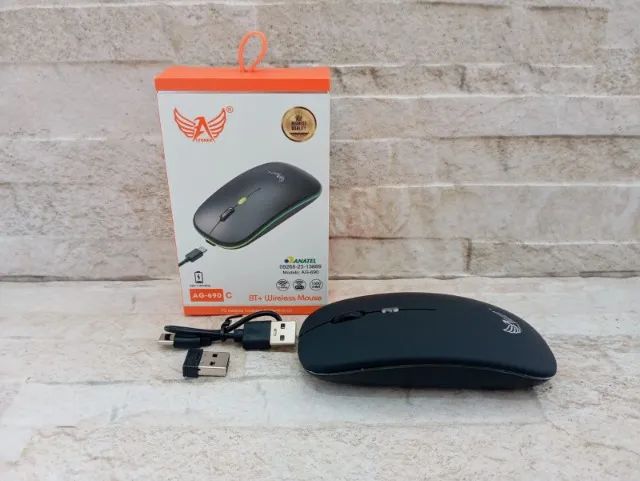 Mouse sem Fio Recarregável Ergonômico com 4 Botões