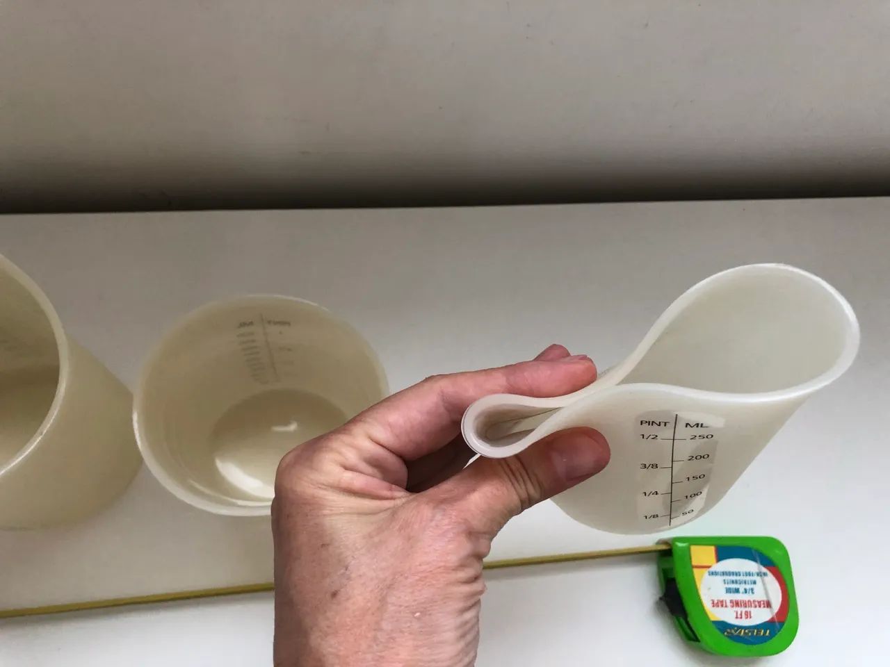 03 medidores plásticos flexíveis novos importado  - Foto 3