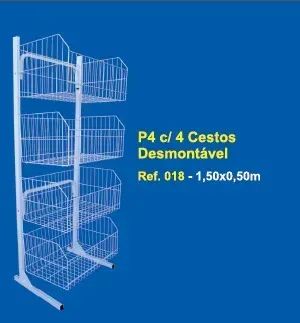 P4 C/ 4 CESTOS DESMONTÁVEL - Foto 5