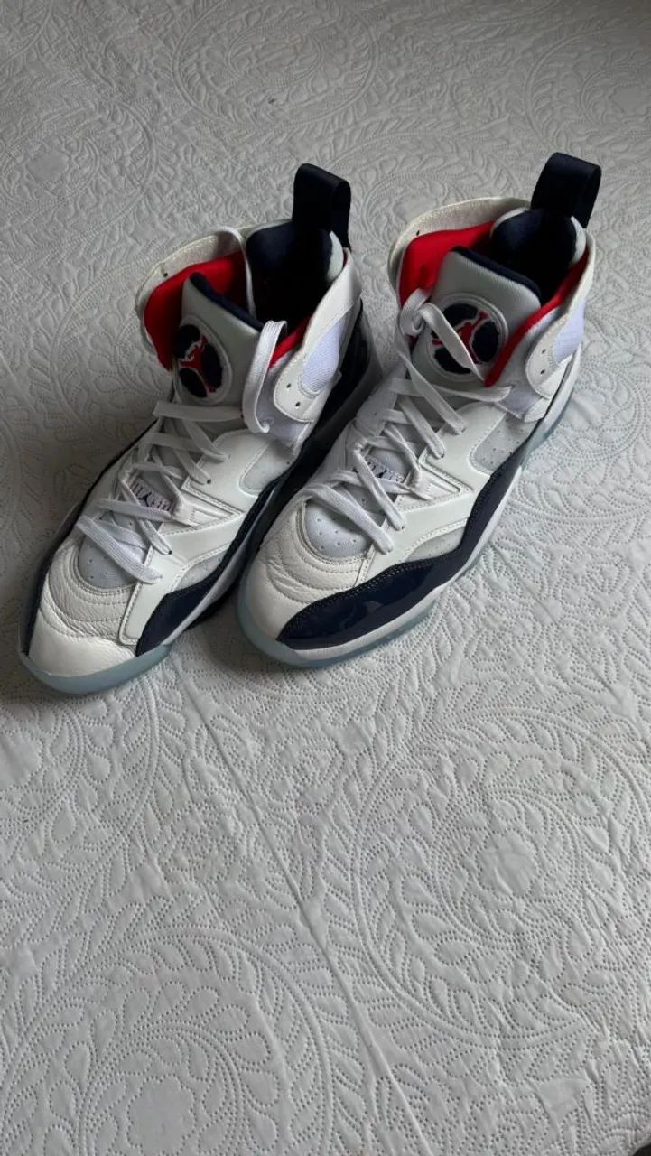 Tênis Nike Jordan Jumpman Two Trey Branco - N°43 - Raro, Quase Novo! - Foto 4