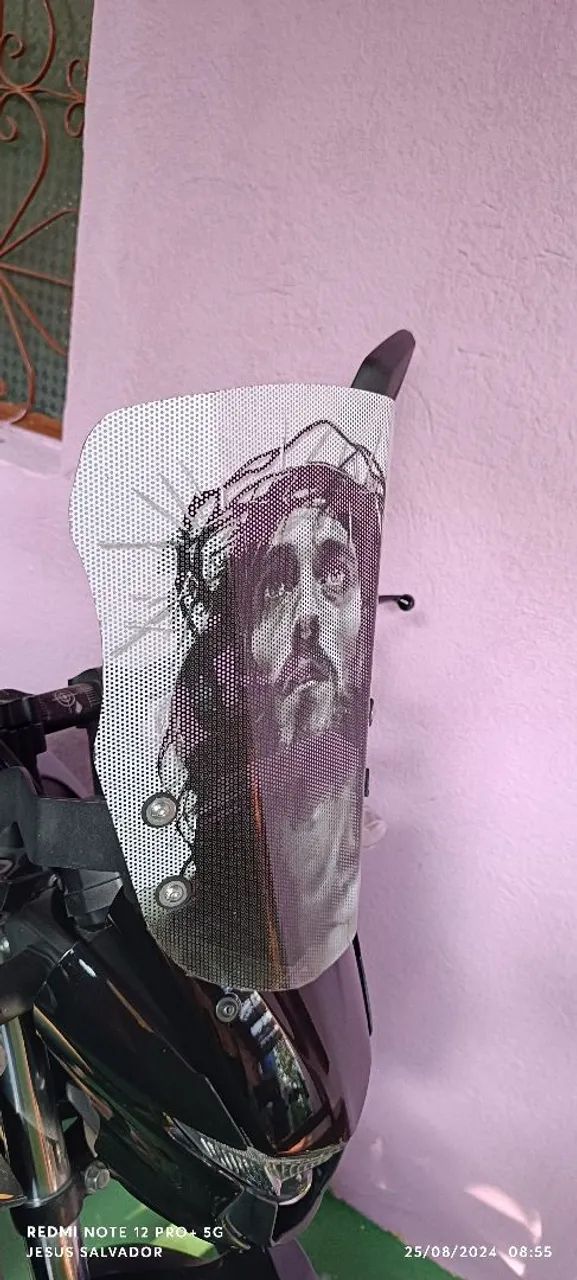 Bolha de Moto com Imagem de Jesus - Foto 3