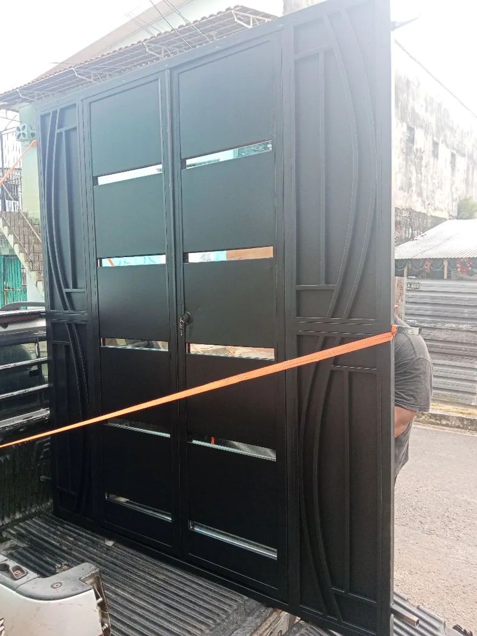 Fabricamos qualquer modelo de parta portão janela proteção escada guarda-corpo estrutura m - Foto 3
