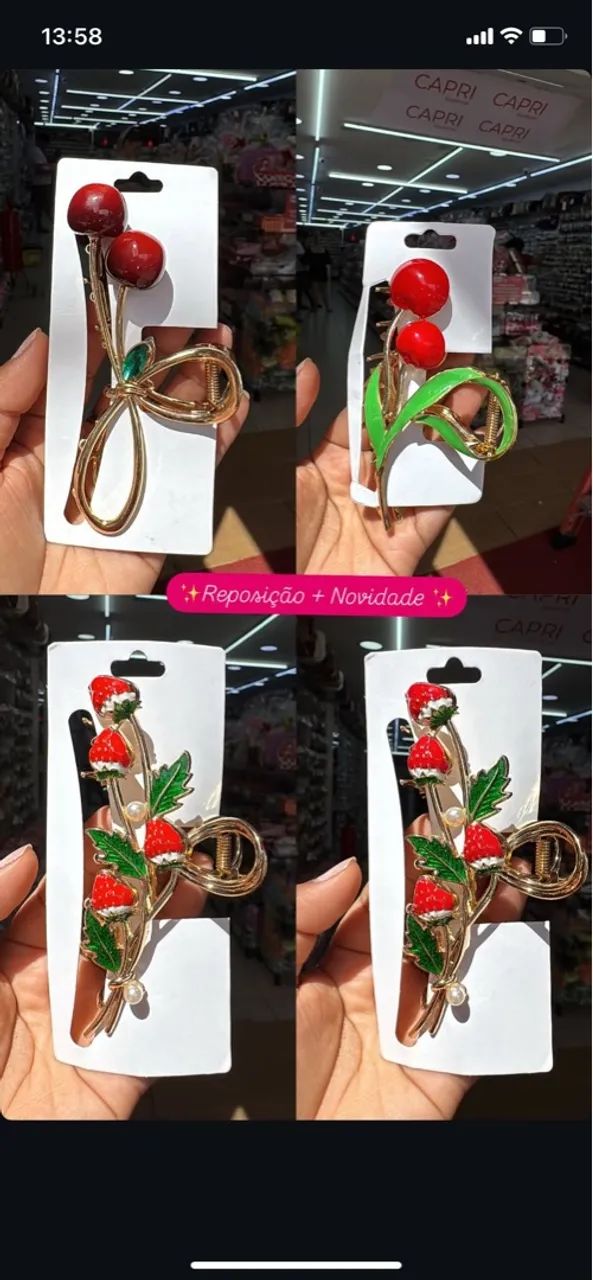Par de flores acrílicas para cabelo - Foto 2