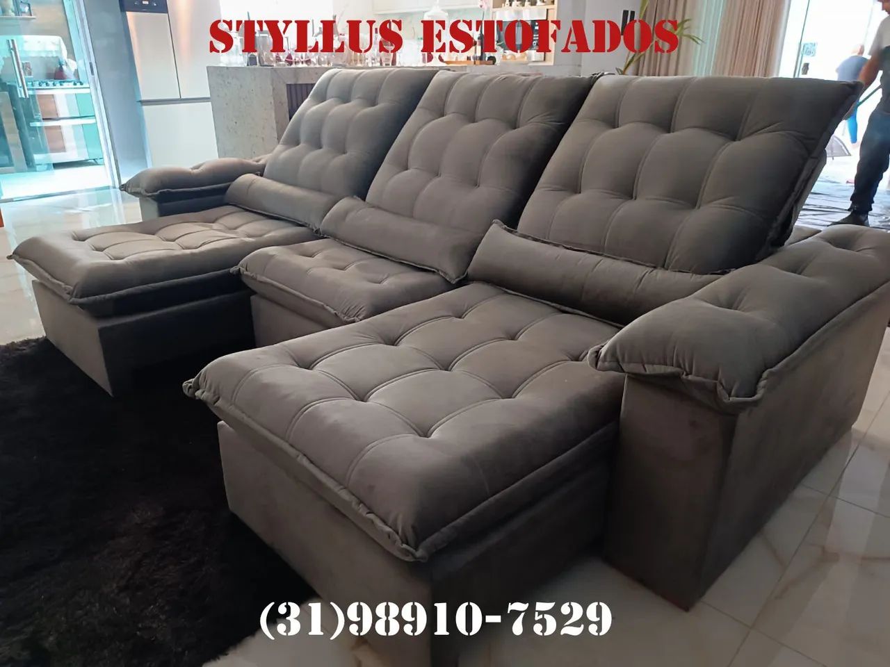 Sofá retrátil 3 módulos 
