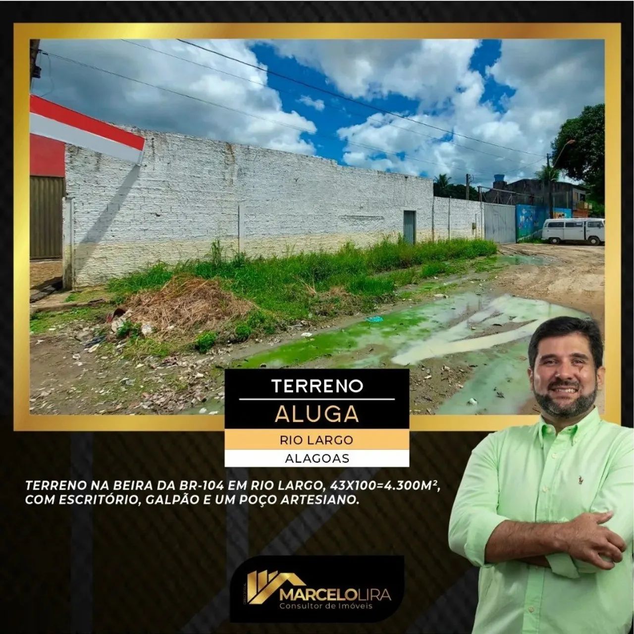 VENDO OU ALUGO TERRENO AS MARGENS DA BR-104 EM RIO LARGO