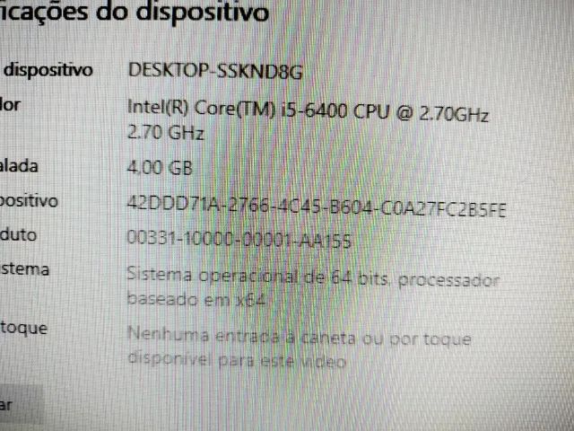 Computador completo  Intel  i5 6400, 2,70Ghz, 4Gb DDR4, 500hd, Geforce GTX 650, monitor 18 - Foto 2