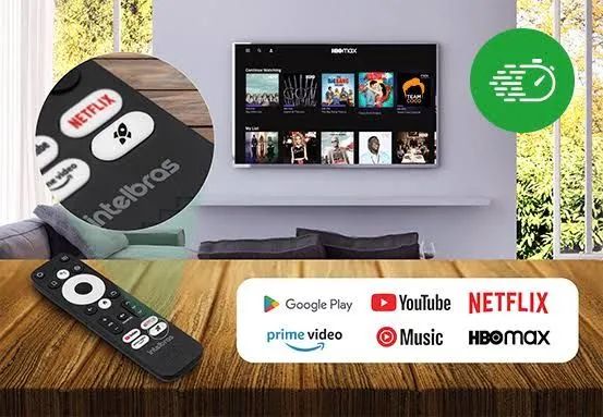 Smart Tv Stick Full Hd Intelbras Izy Play - Foto 6