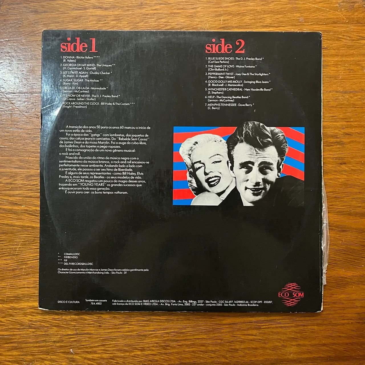 Kit 2 discos de compilados de rock anos 50 e 60 - Foto 5