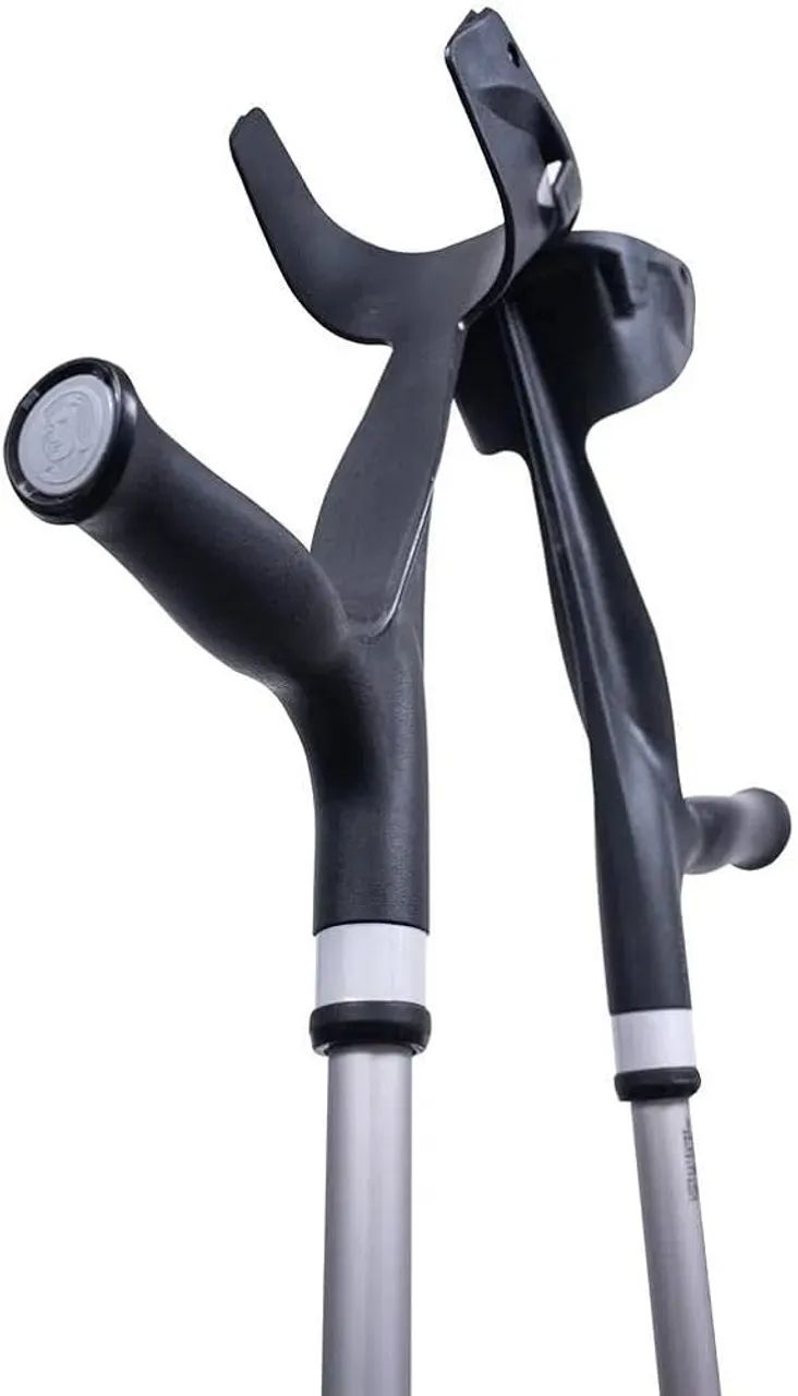 Par de Muleta Canadense Preta - Mercur - Foto 3