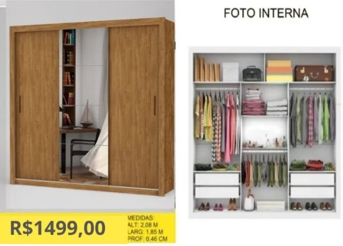 ROUPEIRO PORTAS DE CORRER A PRONTA-ENTREGA