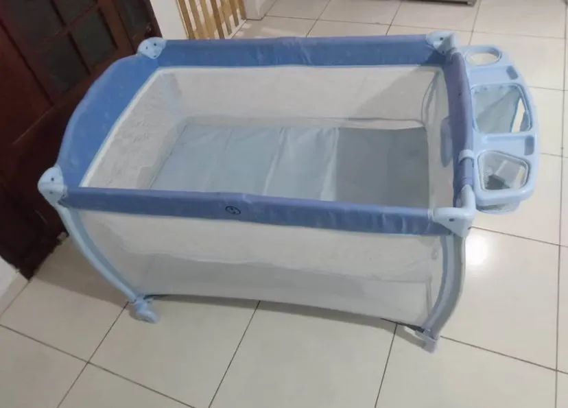 Berço portátil para bebê ou popular quadrado, com mosquiteiro - Foto 4