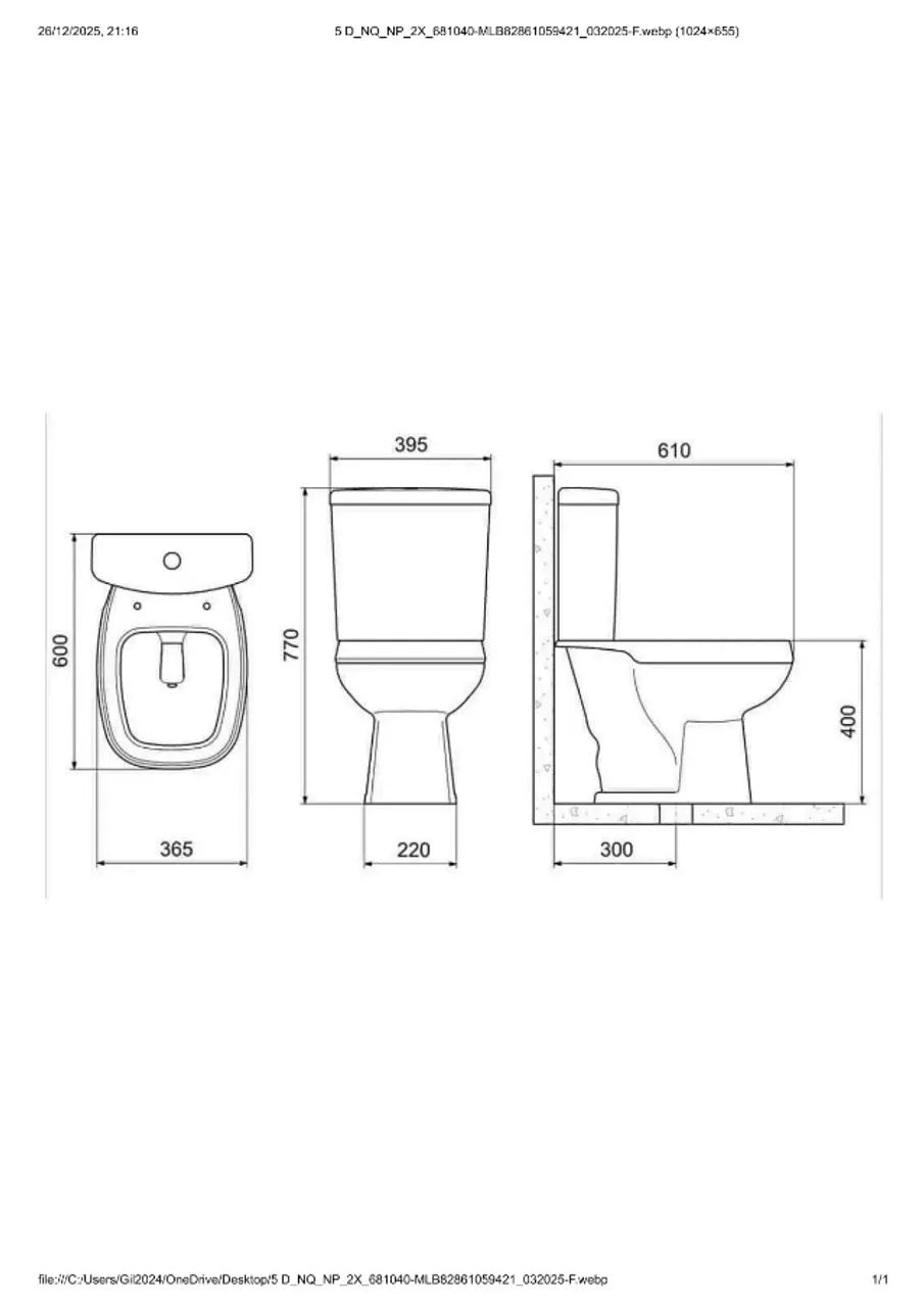 Bacia Com Caixa Acoplada Ecoflush 3/6 Lts P City Branco Celite - Foto 5