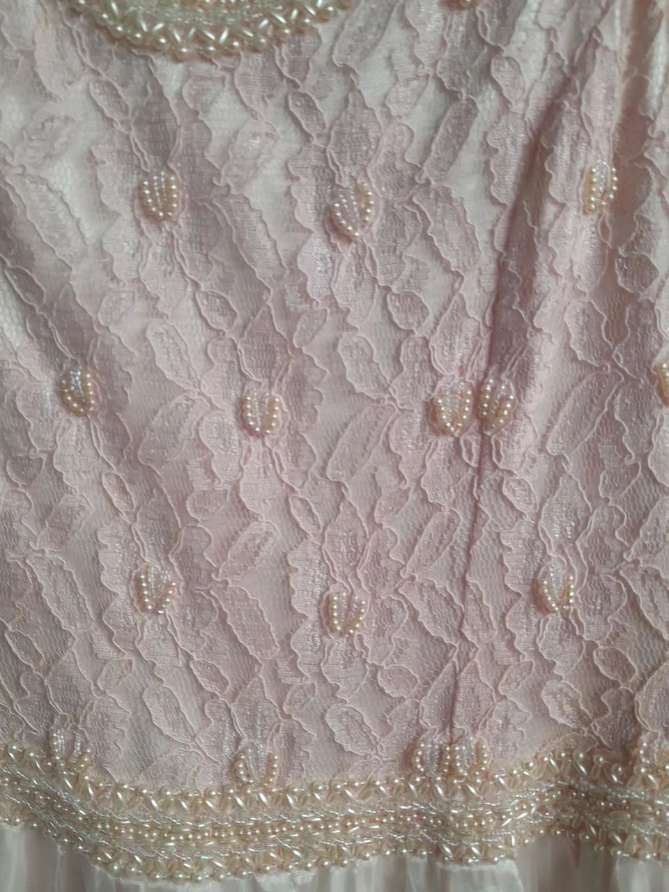 Vestido de renda rosa para festa - Foto 5