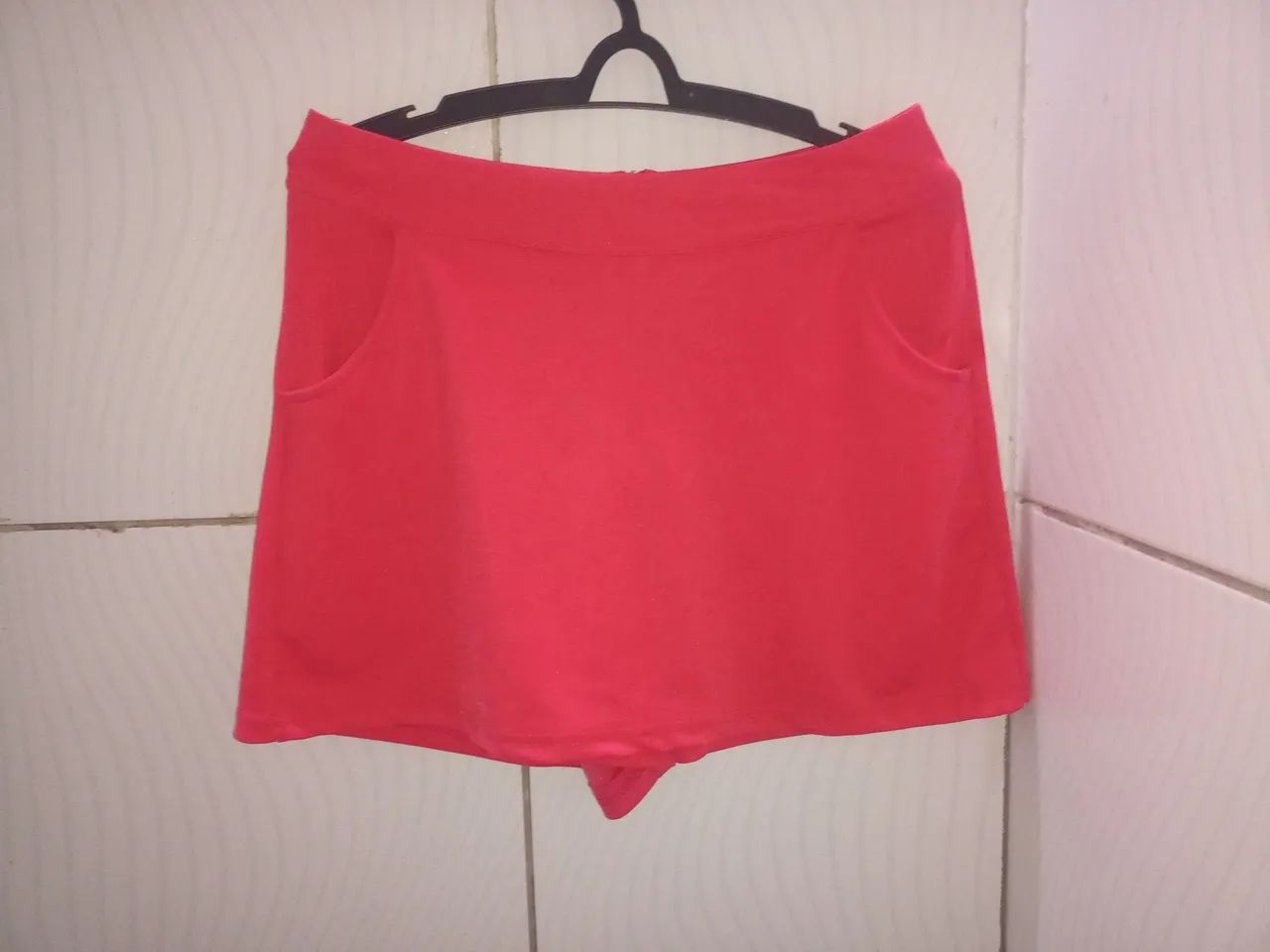 Short Saia Vermelho Hello!UP Feminino M  - Foto 3
