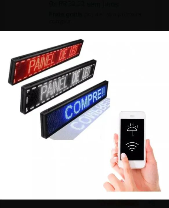 Painéis LED para Comércio 1M pôr 20CM- Novas!