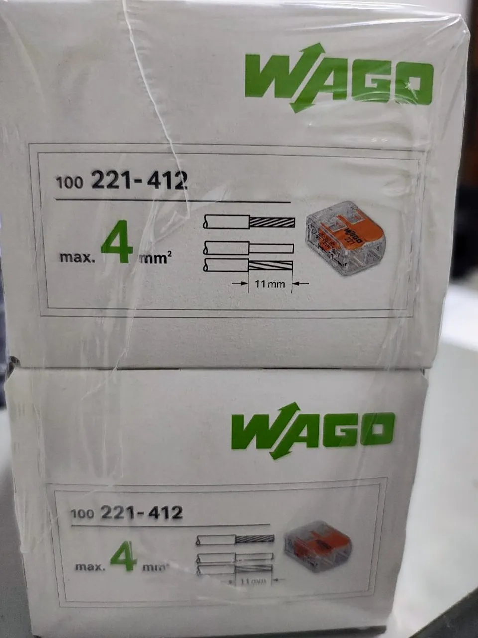 Conector de emenda WAGO 221-412 - 4mm² - 100 unidades