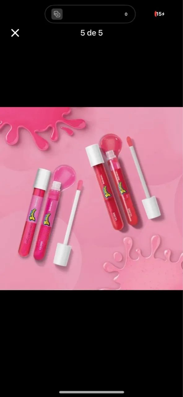 Gloss Labial Bubbaloo e Deleite Intense O Boticário - Foto 3