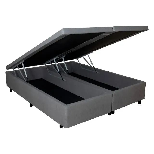 cama box bau e colchao super king  - Foto 2